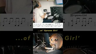 Uptown Girl - Billy Joel | Drum Cover w/Sheet Music | #drums #billyjoel