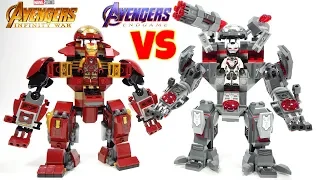 Lego Avengers Endgame War Machine Buster VS Avengers Infinity War Hulkbuster Comparison