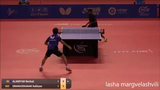 Gnanasekaran Sathiyan vs Noshad Alamiyan (Spanish Open 2017)