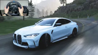 BMW M4 G82 | Forza Horizon 5 | Steering Wheel + Shifter | 4K Gameplay