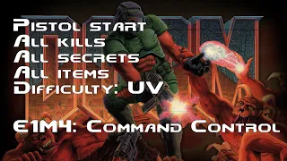 Ultimate Doom 100% Walkthrough - E1M4: Command Control - No Commentary