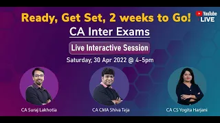 CA Inter - May'22 | last 2 Weeks' Strategy