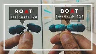 boAt BassHeads 100 vs boAt BassHeads 225 Earphones Comparison