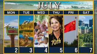 Calendar: Week of July 2