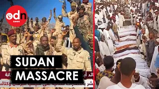 Horrifying Footage: Dozens of Bodies Shrouded in White after Sudan Massacre