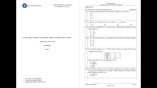 Testul de antrenament 13 evaluare naţională 2021, sub. I - II