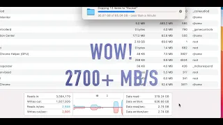 Thunderbolt 3 vs USB-C enclosure vs Samsung T5 speed test