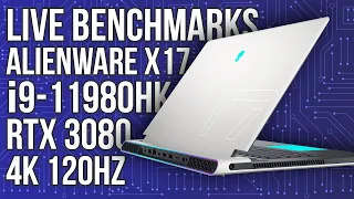 Alienware X17 with RTX 3080 and i9-11980HK Live Benchmarks Part 1! Cyberpunk 2077, Red Dead 2, more!