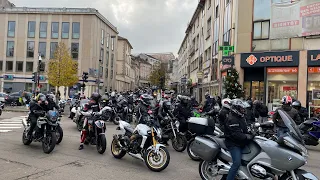 FFMC 88 manifestation contre le CT moto à Épinal (Vosges) le 26/11/2022