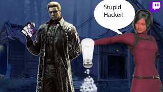 Salty Twitch Streamer Vs "Wall hacking" Wesker | Dead by Daylight