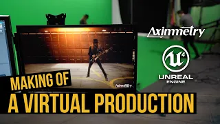 BTS of a virtual production shoot with real-time compositing using Unreal Engine