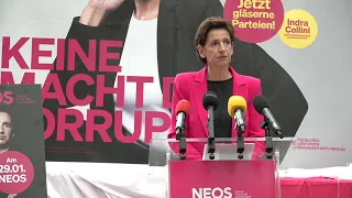„Jetzt das Richtige tun“ - NEOS Plakatpräsentation für die Landtagswahl Niederösterreich