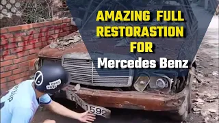 Fully restoration Mercedes Benz supercar of rusty operation