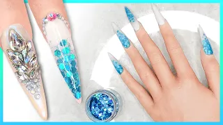 Acrylic Nails Tutorial | Bling Nail | Encapsulated Nails