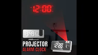 Mirror Projection Alarm Clock -  LED Digital Smart Alarm Clock with 180° Time Projection Snooze