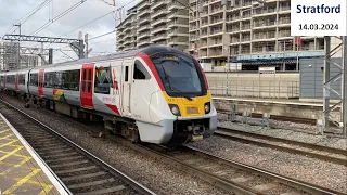 Trains at Stratford, 14.03.2024