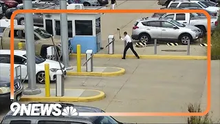 Airline pilot uses ax on airport parking gate