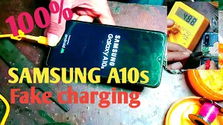 Samsung A10s || fake charging solution || charging not store ||charging jumper solution