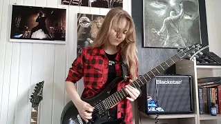 Avenged Sevenfold - Nightmare на электрогитаре. Алексия - 11 лет. Кавер