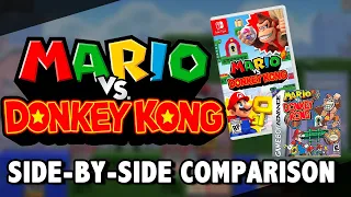 Mario vs. Donkey Kong - GBA and Nintendo Switch Side-By-Side Comparison