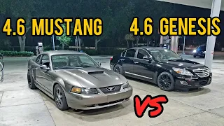 Genesis 4.6 Sedan vs 4.6 Mustang GT