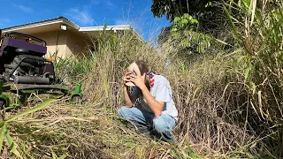 I SURPRISED a RANDOM homeowner with a FREE overgrown yard makeover [HEARTWARMING]