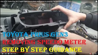 Remove Top full Dashboard In 5 Minutes Fastest Easiest and Quickest Way on Toyota Prius Generation 3