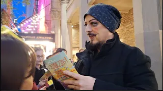 Boy George at the Moulin Rouge stage door, April 21st 2024