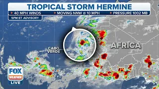 Tropical Storm Hermine Forms in Eastern Atlantic