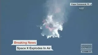 SpaceX rocket explodes after launch