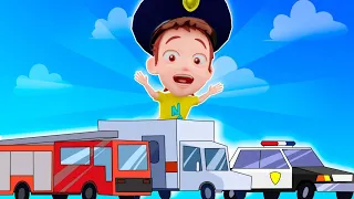 Police Monster Truck + More Nursery Rhymes and Kids Songs