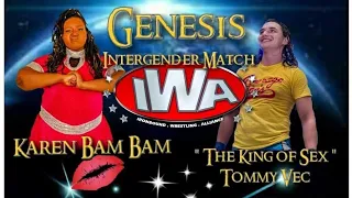 Karen BamBam vs. Tommy Vecs (IWA) Intergender Match