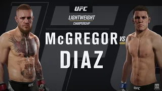 EA Sports UFC 2 PS4 - Conor McGregor vs Nate Diaz 3 Lightweight Full Fight Gameplay [1080p/60fps]