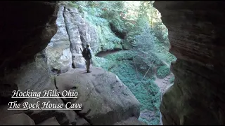 Hocking Hills Ohio 🌲 Strange~Animal~Noises Inside The Rock House Cave! 🐻😱