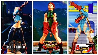 Street Fighter 6 Cammy Win Pose Comparison (SF2, SFAlpha3, SF4, SF5)