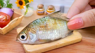 Delicious Fish Recipe Idea 🐟 Cooking Tasty Fish Fry Masala in Miniature Kitchen with Mini Yummy