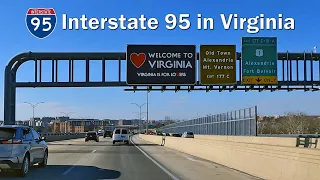 Interstate 95 south in Virginia (I-95 Washington DC to Richmond)