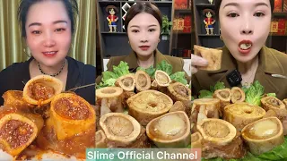 MUKBANG beef bone marrow ASMR  - The best of delicious Slime food #62