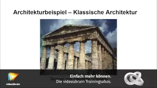 Softwarearchitektur Tutorial: Architektur und Softwarearchitektur im Vergleich |video2brain.com