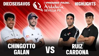 P2 SEVILLA PREMIER PADEL 2024 Dieciseisavos Chingotto y Galan vs Ruiz y Cardona | Highlights