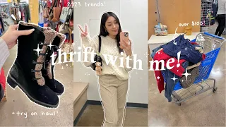 ✿THRIFT WITH ME✿ for 2023 trends! (coquette, soft goth, y2k)