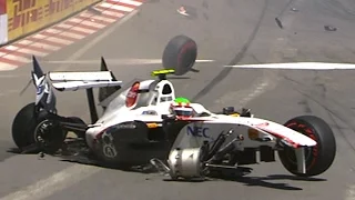 Crash F1 Monaco 2011 Perez Accidente