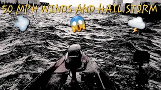 Warning⚠️ Crazy Storm With 50 Miles Winds And HAIL! Old Town Autopilot Kayak FISHING in Florida!