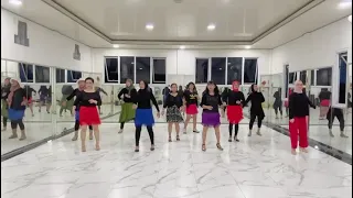 Contigo Bachata//Line Dance//Choreo: Indri Widi(INA)//Demo: Line Dance Lovers Krw ( Zoom Class )