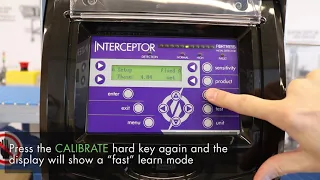 Interceptor Metal Detector - Quick Product Calibration Procedure