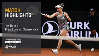 Porsche Tennis Grand Prix | 04/18/2023 | Match Highlights | Krejcikova vs. Samsonova