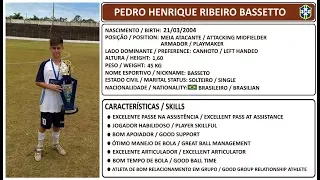 Pedro Henrique Ribeiro Basseto - Meia Atacante Armador - Attacking Midfielder Playmaker - 2004