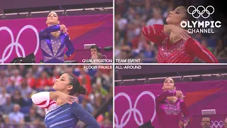 All of Alexandra Raisman's 2012 floor routines, at the same time! | Olympic Memories