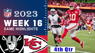 Las Vegas Raiders vs Kansas City Chiefs FINAL Week 16 FULL GAME 12/25/23 | NFL Highlights Today