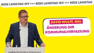 Änderung Kommunalverfassung – Bürgerbegehren | David Wulff, MdL FDP | Drucksache 8/2803 Landtag MV